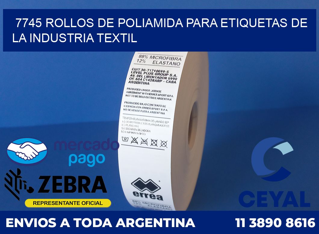 7745 ROLLOS DE POLIAMIDA PARA ETIQUETAS DE LA INDUSTRIA TEXTIL