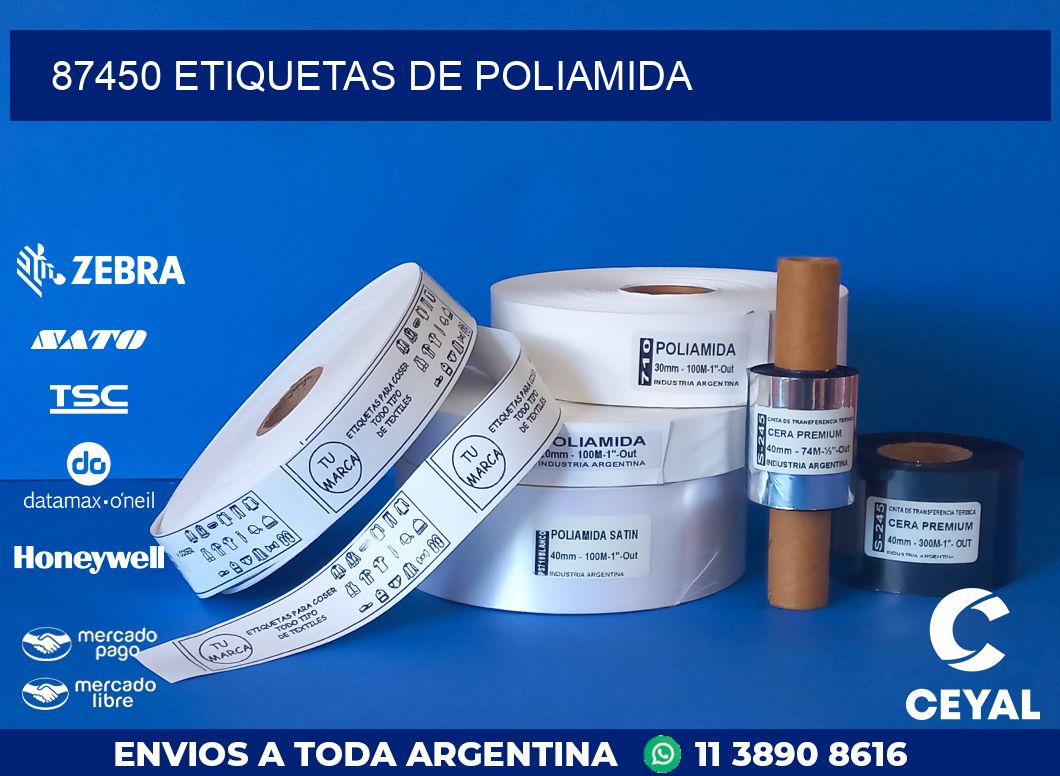 87450 ETIQUETAS DE POLIAMIDA