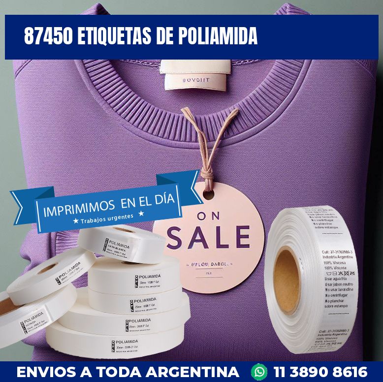 87450 ETIQUETAS DE POLIAMIDA