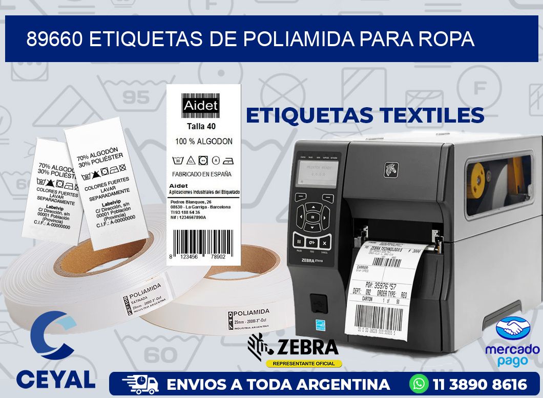 89660 ETIQUETAS DE POLIAMIDA PARA ROPA