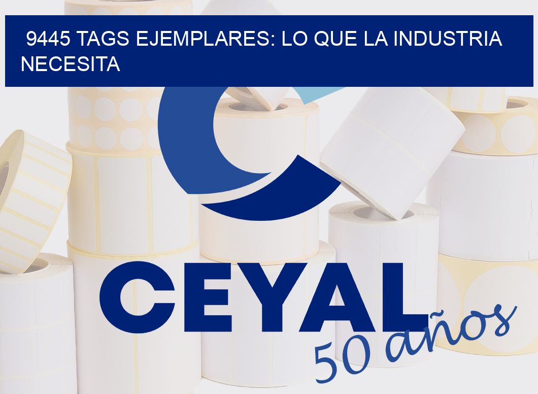 9445 TAGS EJEMPLARES: LO QUE LA INDUSTRIA NECESITA