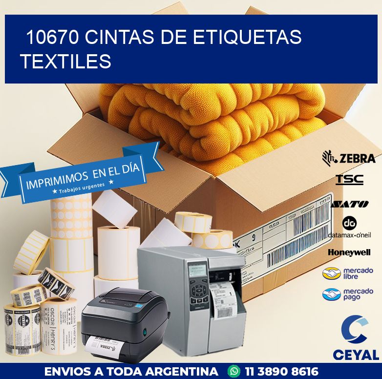 10670 CINTAS DE ETIQUETAS TEXTILES