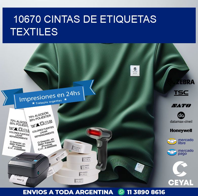 10670 CINTAS DE ETIQUETAS TEXTILES