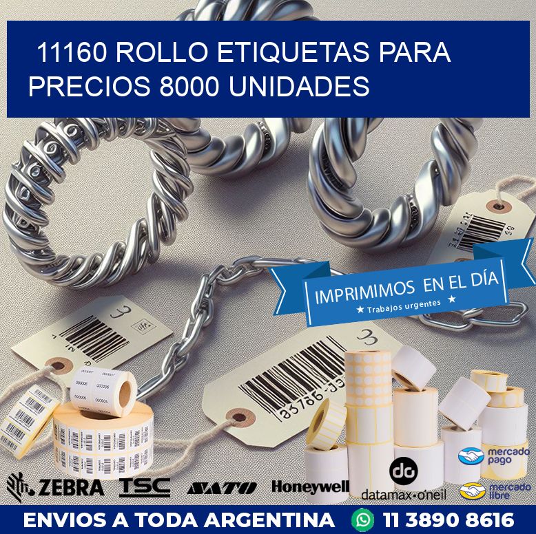 11160 ROLLO ETIQUETAS PARA PRECIOS 8000 UNIDADES