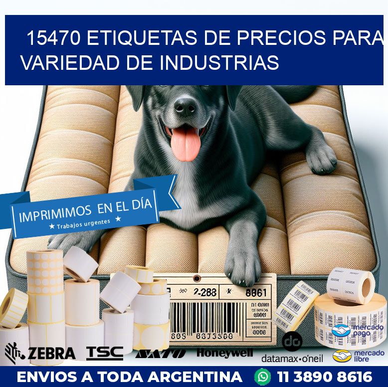 15470 ETIQUETAS DE PRECIOS PARA VARIEDAD DE INDUSTRIAS