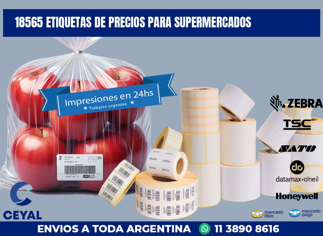 18565 ETIQUETAS DE PRECIOS PARA SUPERMERCADOS