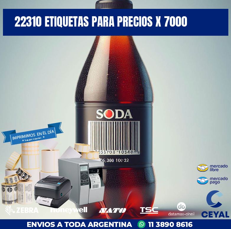 22310 ETIQUETAS PARA PRECIOS X 7000