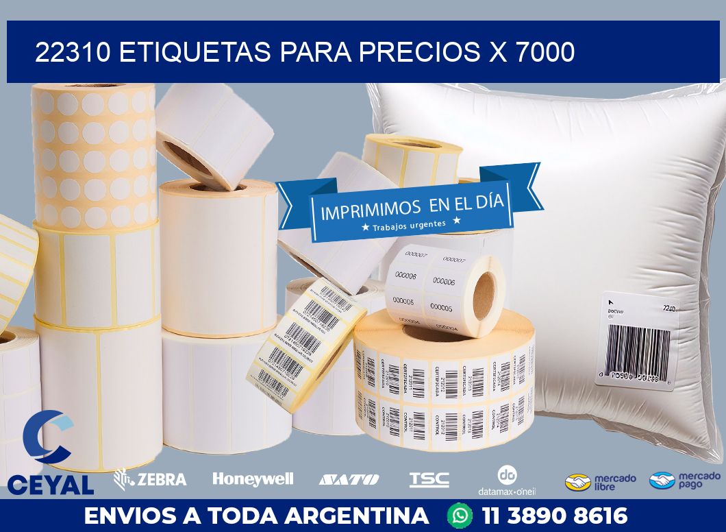 22310 ETIQUETAS PARA PRECIOS X 7000