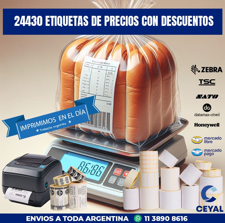 24430 ETIQUETAS DE PRECIOS CON DESCUENTOS