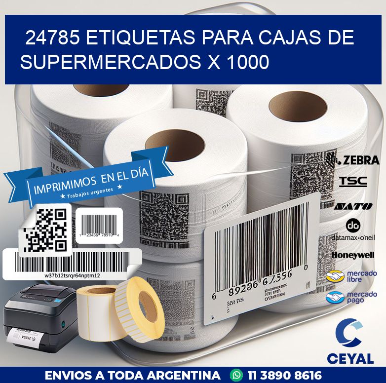 24785 ETIQUETAS PARA CAJAS DE SUPERMERCADOS X 1000