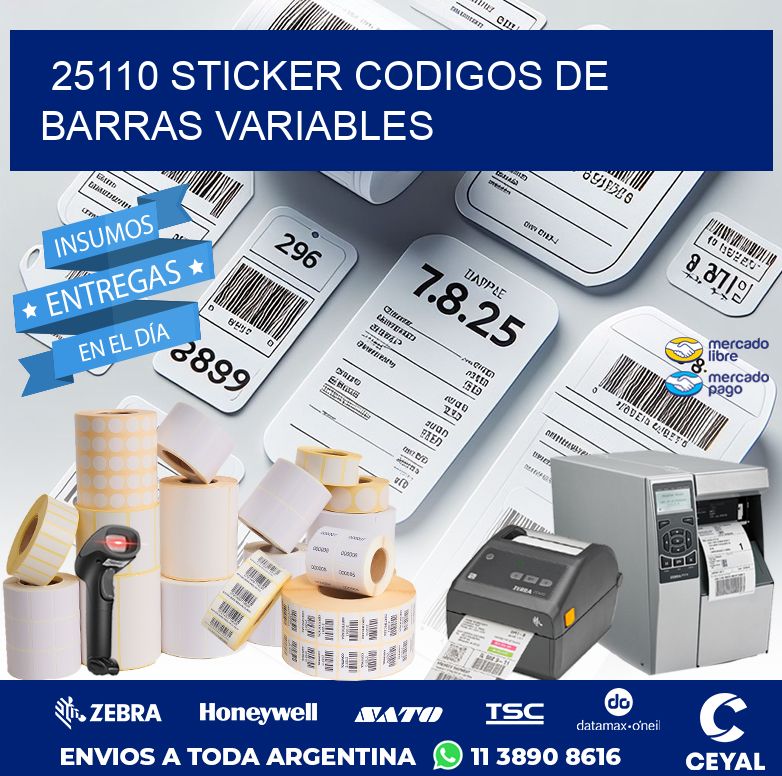 25110 STICKER CODIGOS DE BARRAS VARIABLES