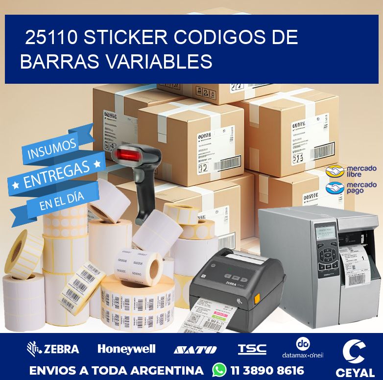 25110 STICKER CODIGOS DE BARRAS VARIABLES