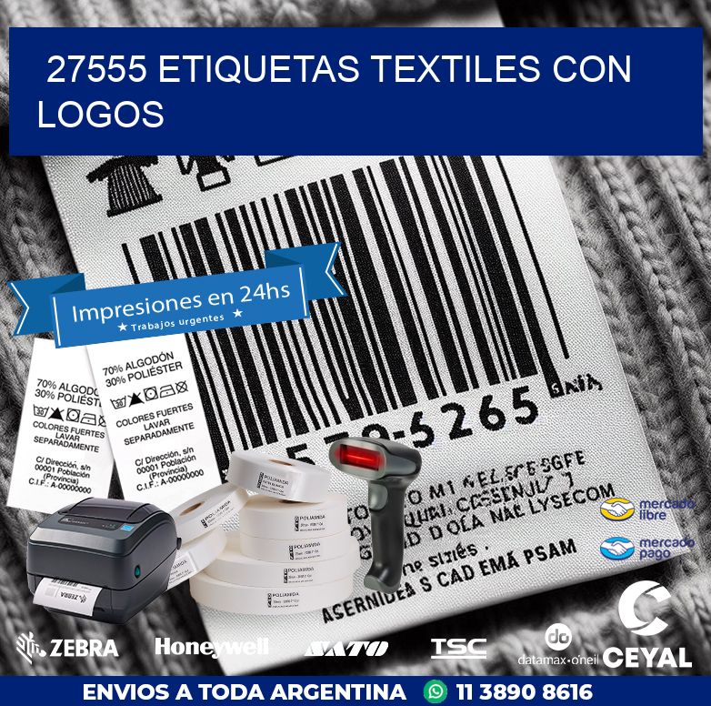 27555 ETIQUETAS TEXTILES CON LOGOS