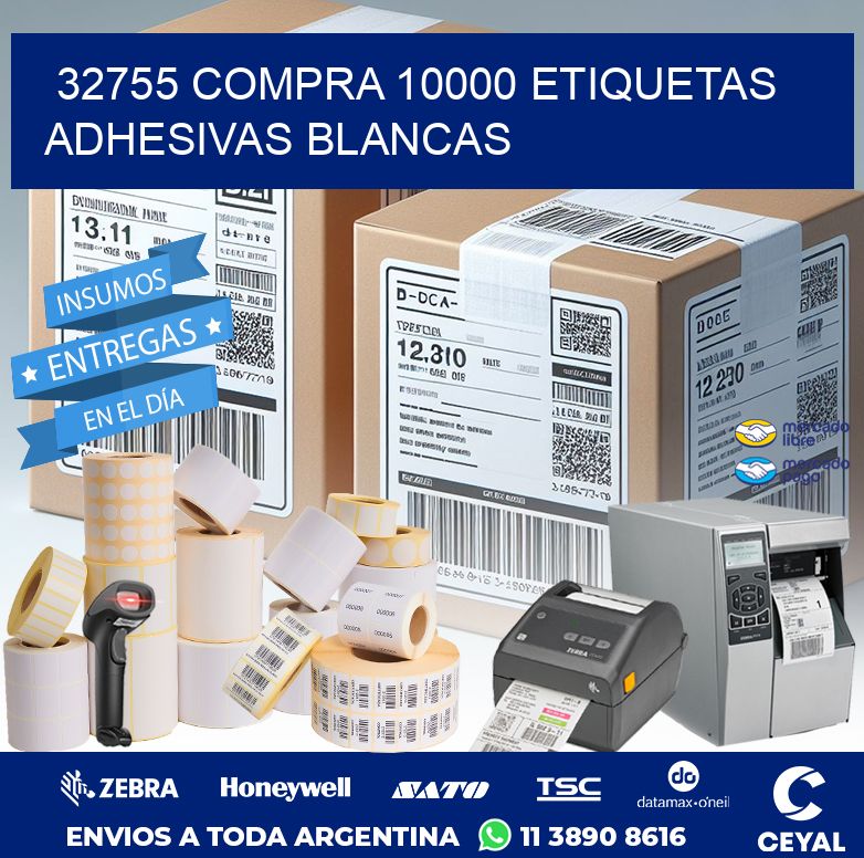32755 COMPRA 10000 ETIQUETAS ADHESIVAS BLANCAS