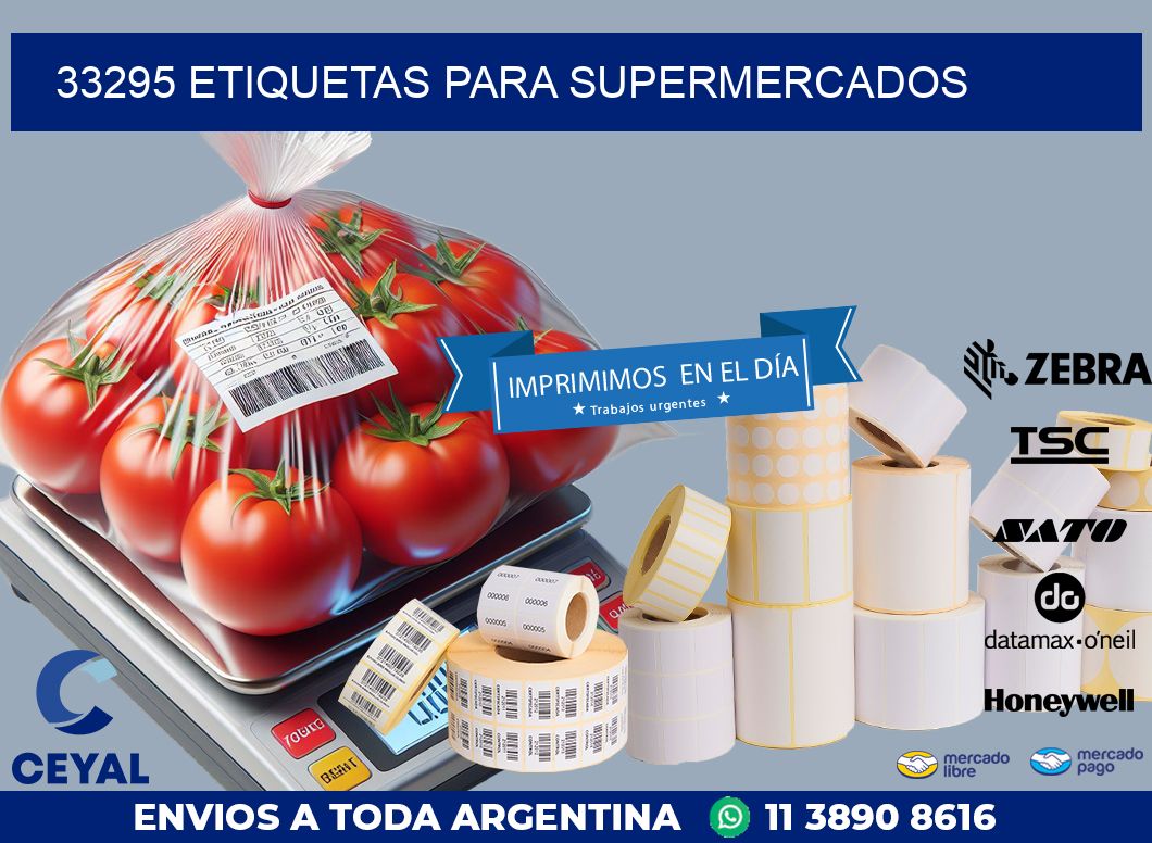 33295 ETIQUETAS PARA SUPERMERCADOS