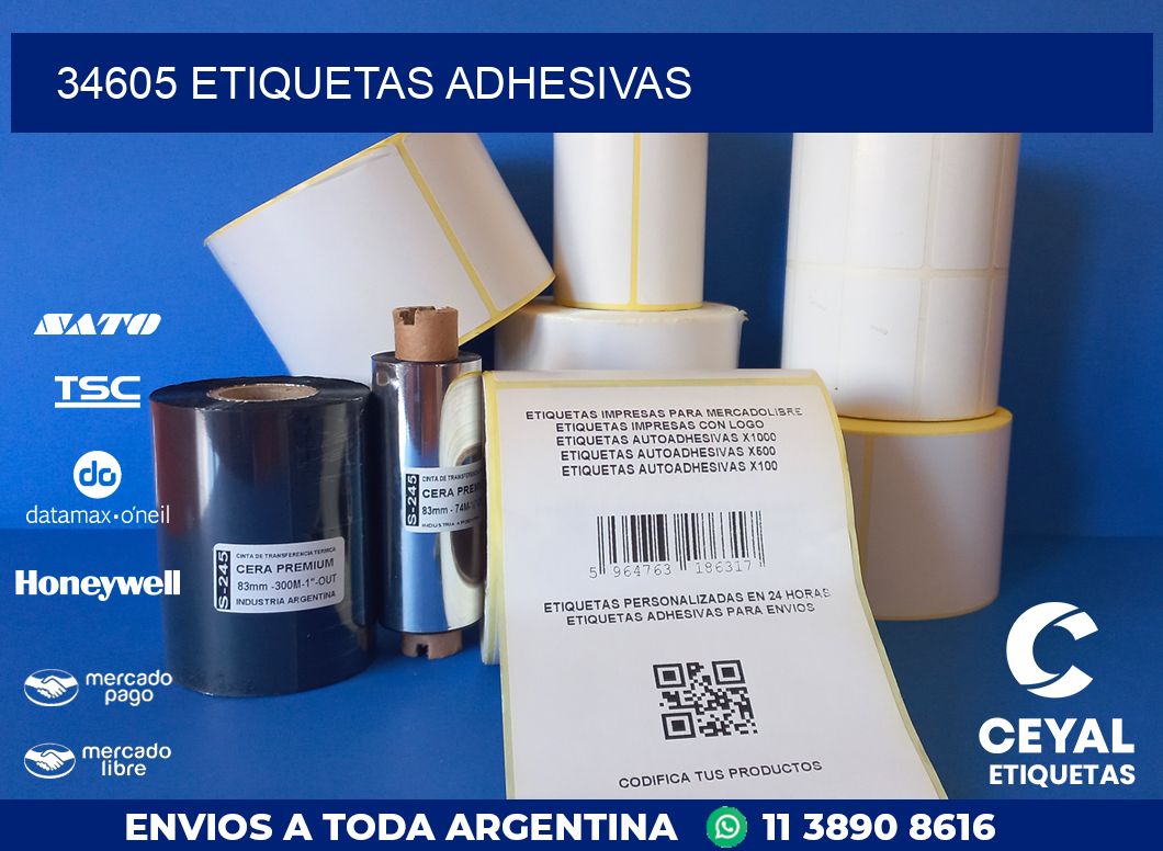 34605 ETIQUETAS ADHESIVAS