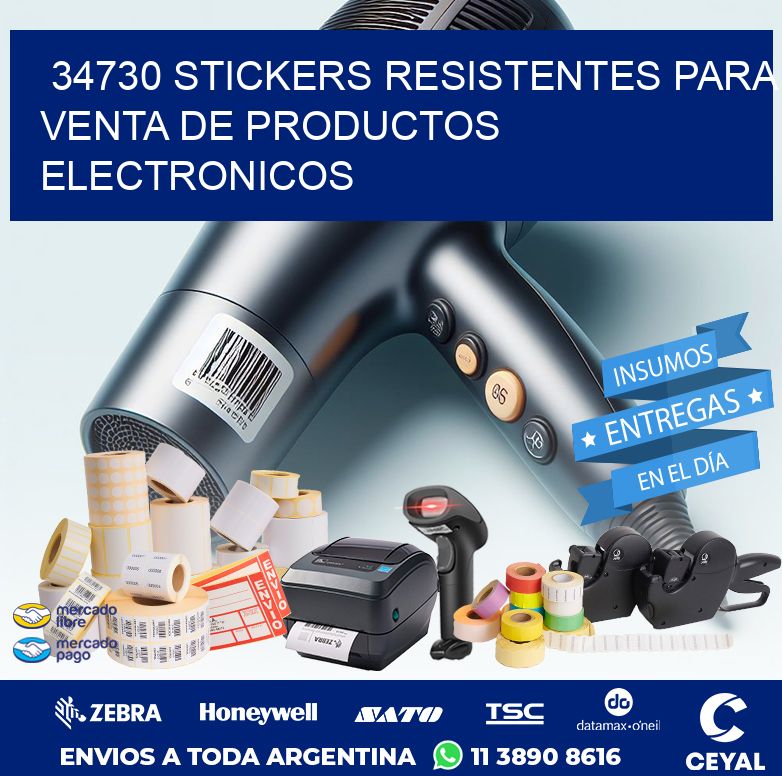 34730 STICKERS RESISTENTES PARA VENTA DE PRODUCTOS ELECTRONICOS