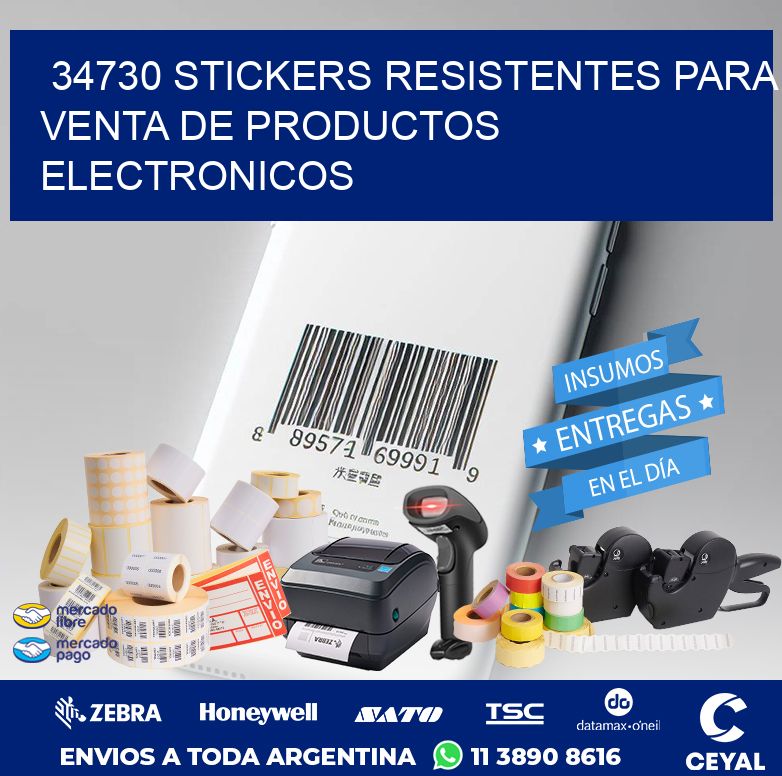 34730 STICKERS RESISTENTES PARA VENTA DE PRODUCTOS ELECTRONICOS