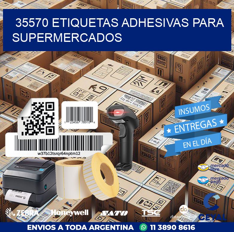 35570 ETIQUETAS ADHESIVAS PARA SUPERMERCADOS