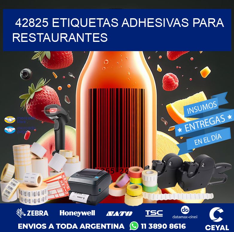 42825 ETIQUETAS ADHESIVAS PARA RESTAURANTES
