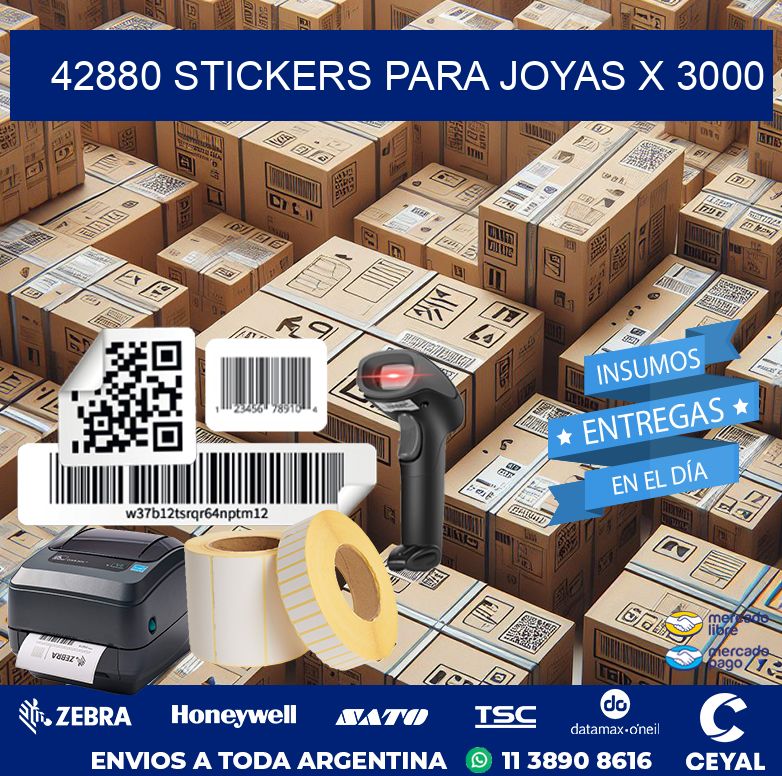 42880 STICKERS PARA JOYAS X 3000