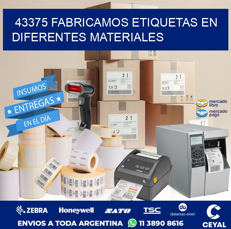 43375 FABRICAMOS ETIQUETAS EN DIFERENTES MATERIALES