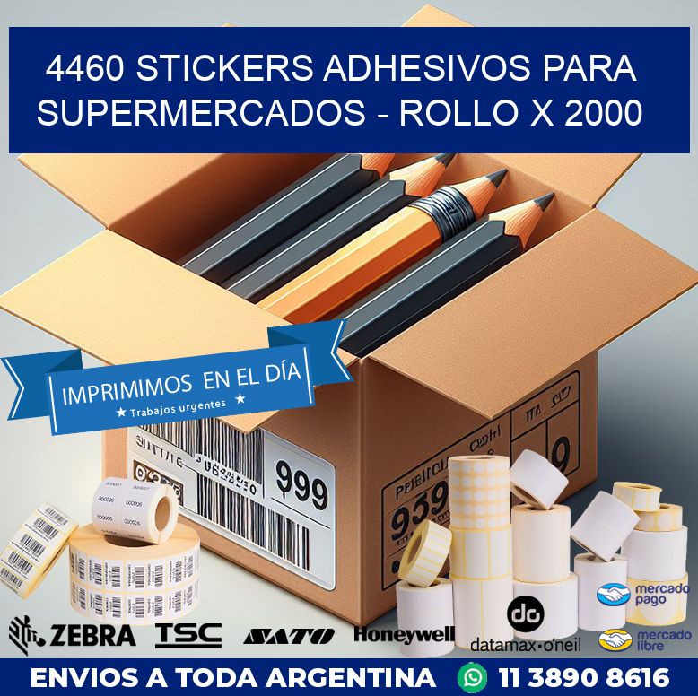 4460 STICKERS ADHESIVOS PARA SUPERMERCADOS - ROLLO X 2000