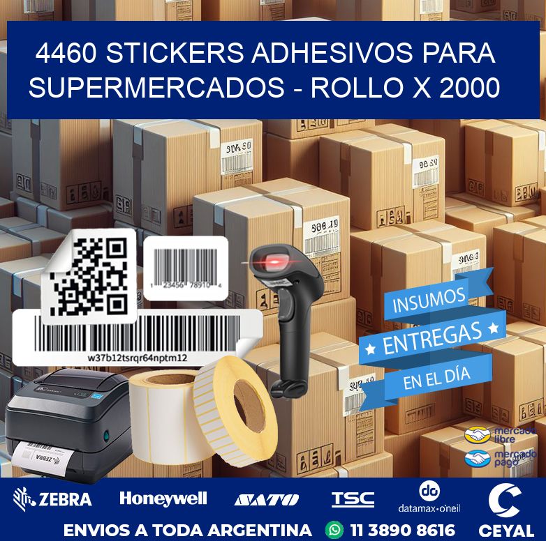 4460 STICKERS ADHESIVOS PARA SUPERMERCADOS - ROLLO X 2000