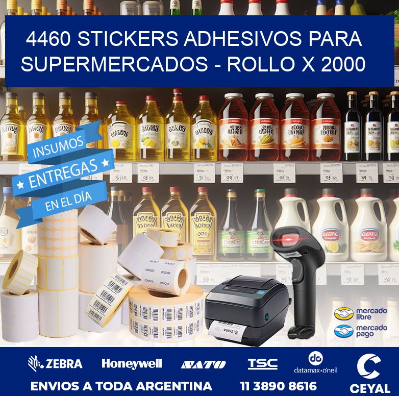 4460 STICKERS ADHESIVOS PARA SUPERMERCADOS - ROLLO X 2000