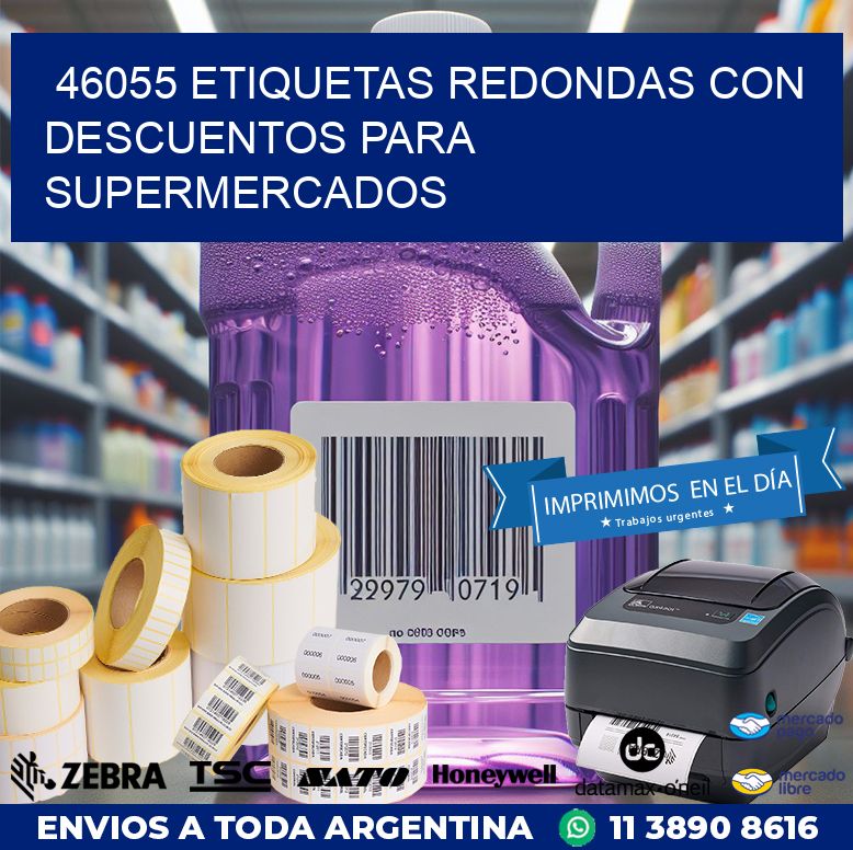 46055 ETIQUETAS REDONDAS CON DESCUENTOS PARA SUPERMERCADOS