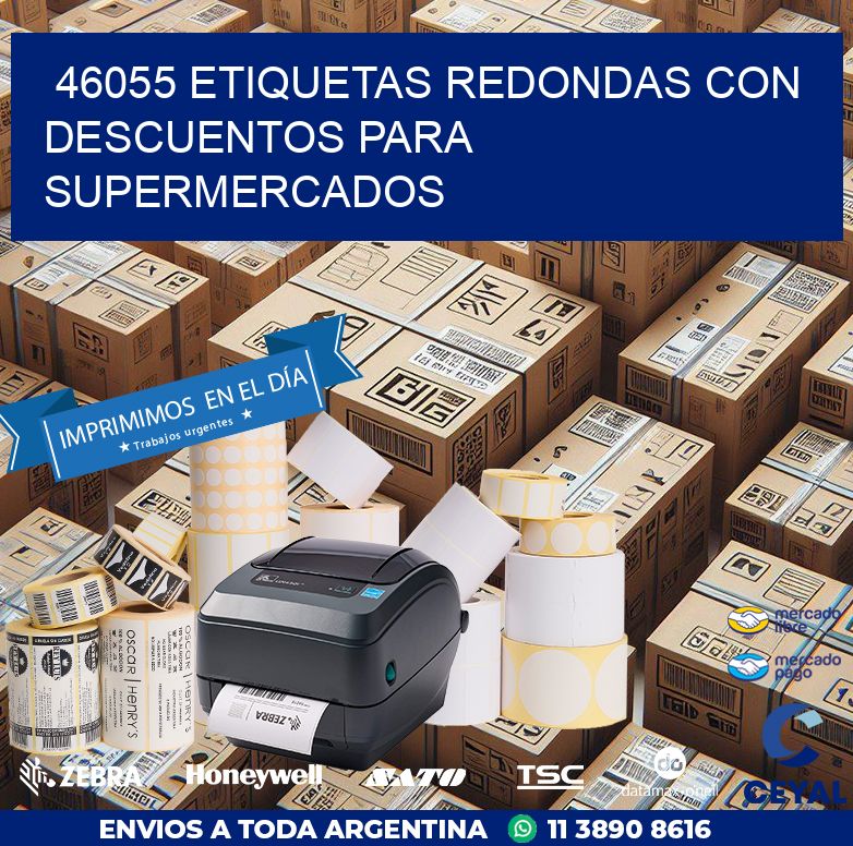 46055 ETIQUETAS REDONDAS CON DESCUENTOS PARA SUPERMERCADOS