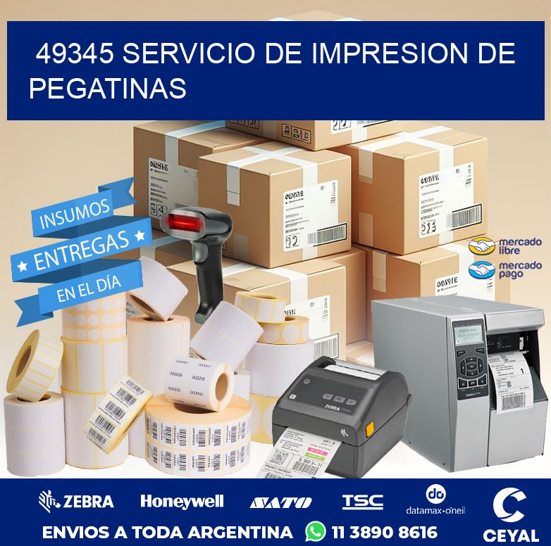 49345 SERVICIO DE IMPRESION DE PEGATINAS
