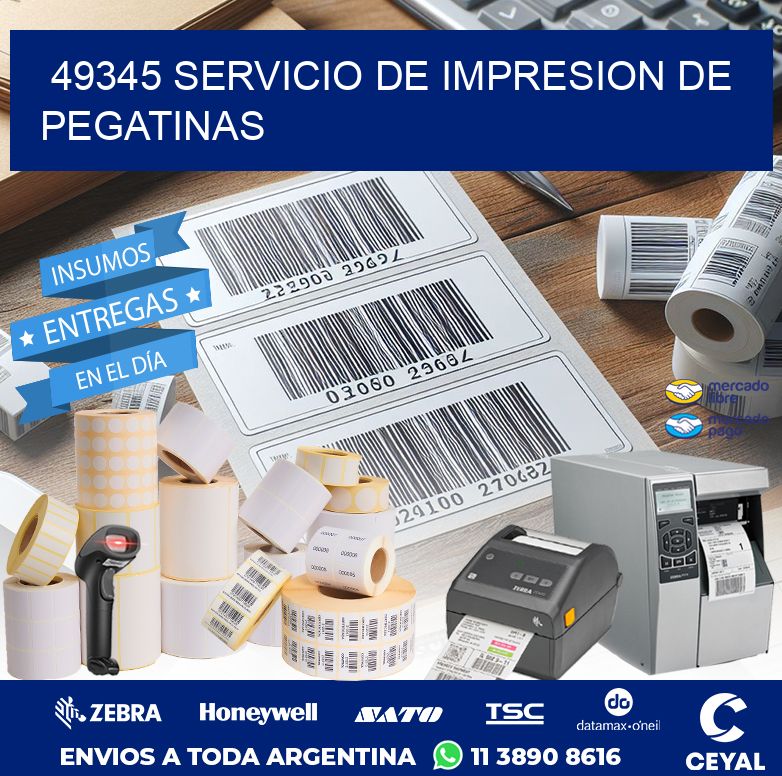 49345 SERVICIO DE IMPRESION DE PEGATINAS