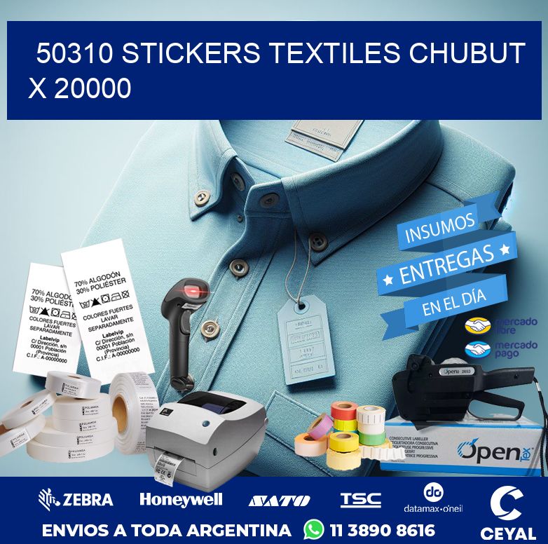 50310 STICKERS TEXTILES CHUBUT X 20000