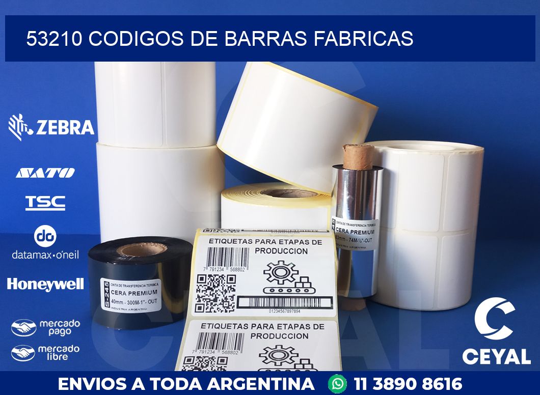 53210 CODIGOS DE BARRAS FABRICAS