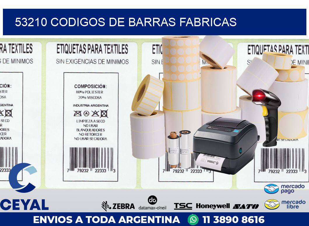 53210 CODIGOS DE BARRAS FABRICAS