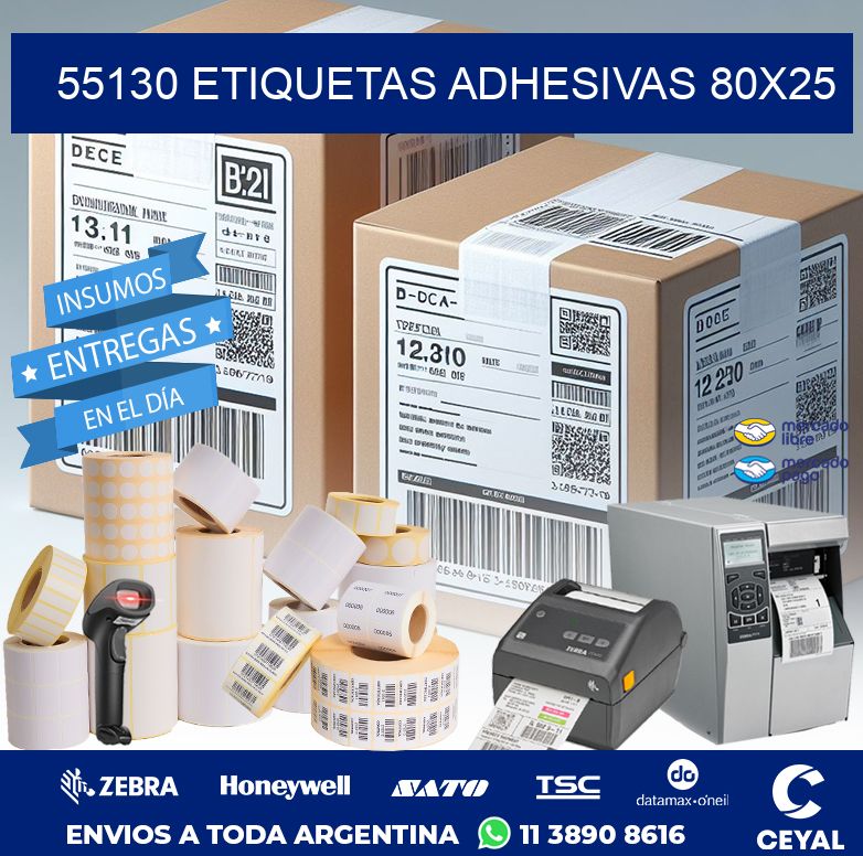 55130 ETIQUETAS ADHESIVAS 80X25