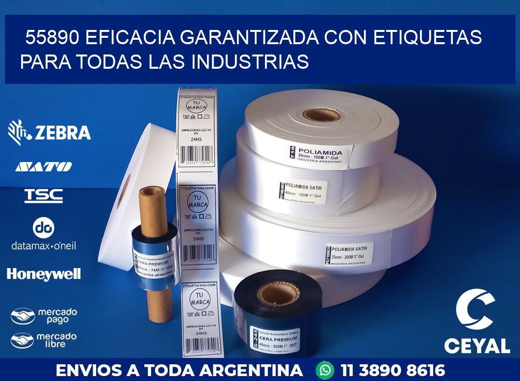 55890 EFICACIA GARANTIZADA CON ETIQUETAS PARA TODAS LAS INDUSTRIAS