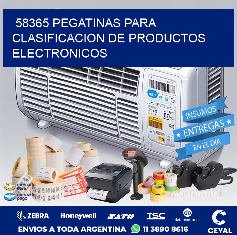 58365 PEGATINAS PARA CLASIFICACION DE PRODUCTOS ELECTRONICOS