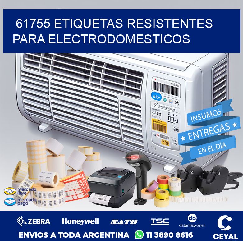 61755 ETIQUETAS RESISTENTES PARA ELECTRODOMESTICOS
