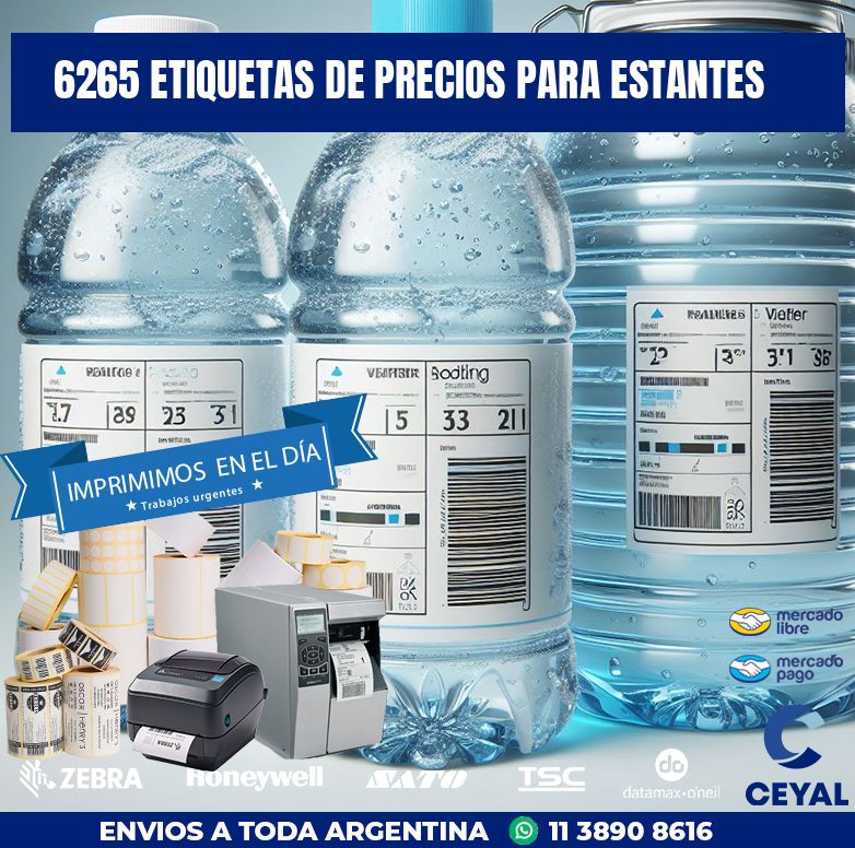 6265 ETIQUETAS DE PRECIOS PARA ESTANTES