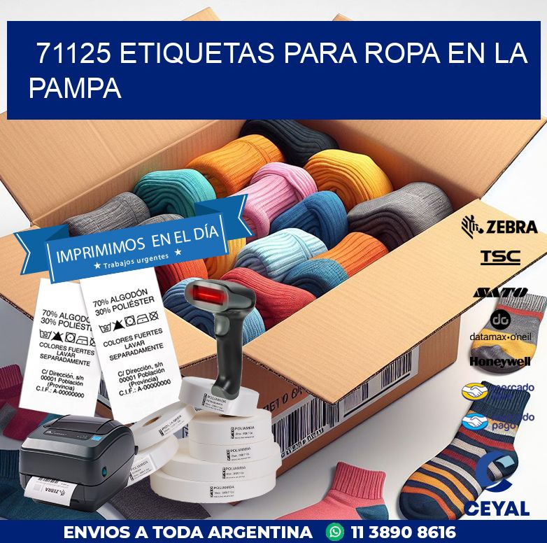 71125 ETIQUETAS PARA ROPA EN LA PAMPA