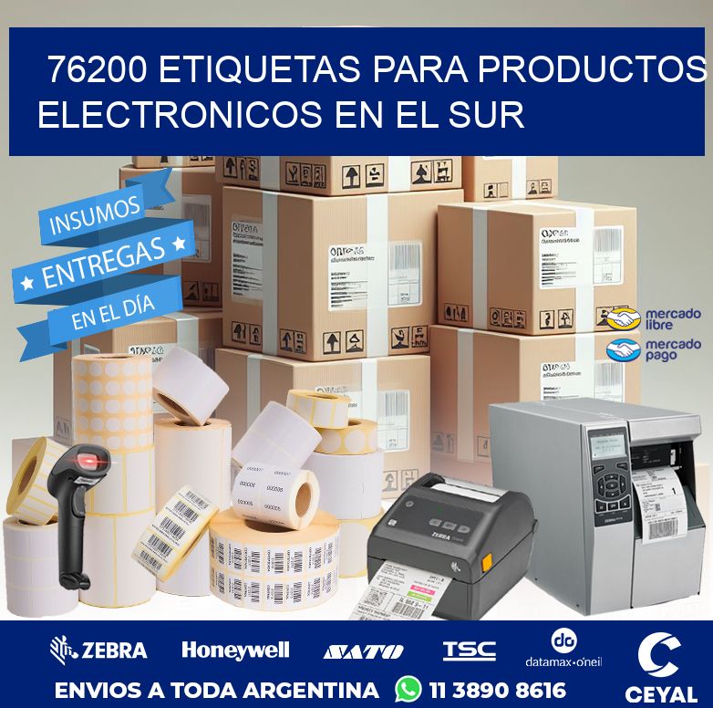 76200 ETIQUETAS PARA PRODUCTOS ELECTRONICOS EN EL SUR