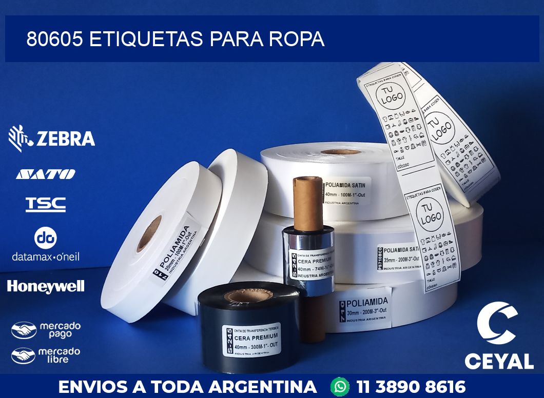 80605 ETIQUETAS PARA ROPA