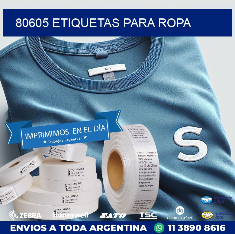 80605 ETIQUETAS PARA ROPA