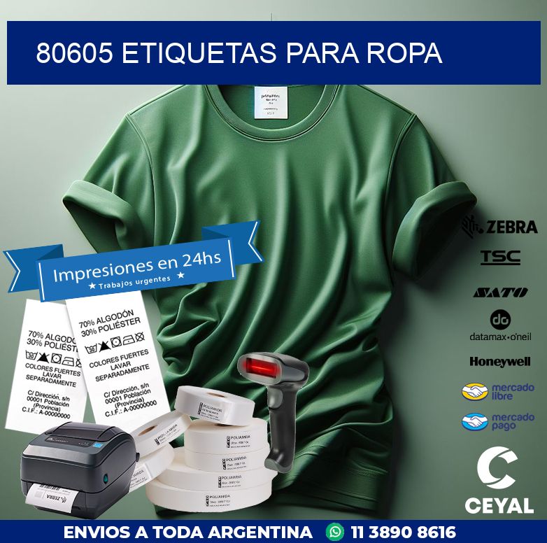 80605 ETIQUETAS PARA ROPA