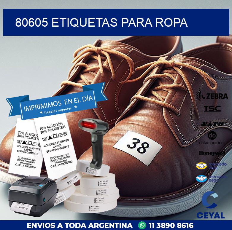 80605 ETIQUETAS PARA ROPA