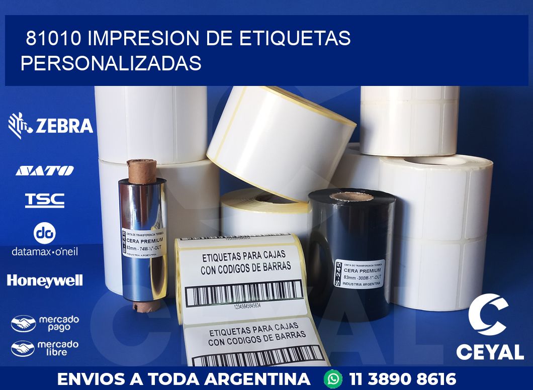 81010 IMPRESION DE ETIQUETAS PERSONALIZADAS