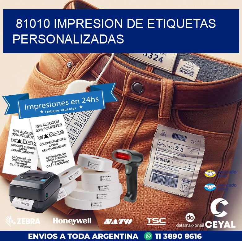 81010 IMPRESION DE ETIQUETAS PERSONALIZADAS