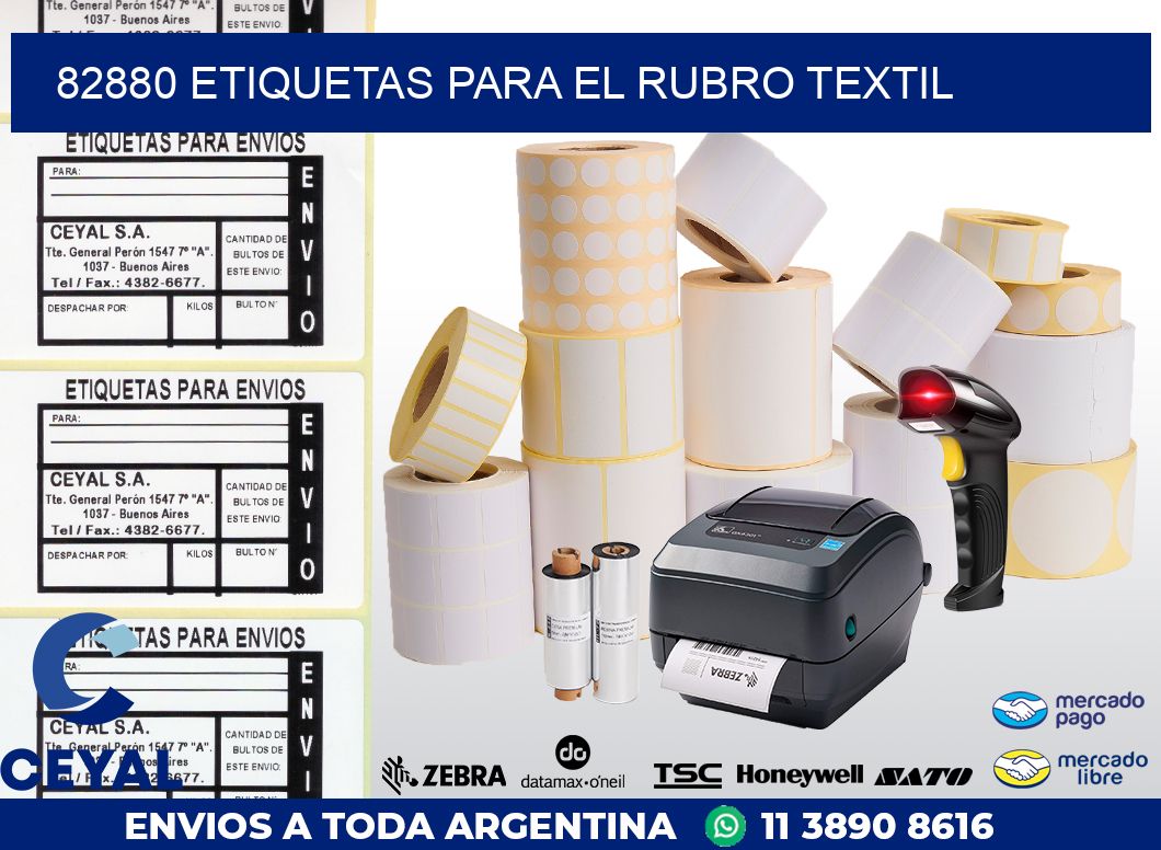 82880 ETIQUETAS PARA EL RUBRO TEXTIL